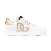 Klassisk Hvid Guld Sneaker