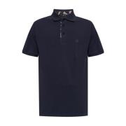 Navy Blue Broderet Logo Polo