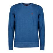 Blå Uld Crew-Neck Sweater
