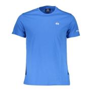 Blå Broderet Logo T-Shirt
