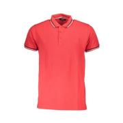 Rød Bomuld Polo Shirt Broderet Logo