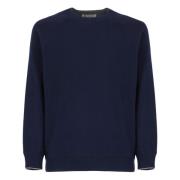 Blå Uld Cashmere Silke Sweater