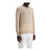 Luksus Uld-Kashmir Crewneck Sweater