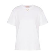 Hvide T-shirts og Polos med VGold Detalje