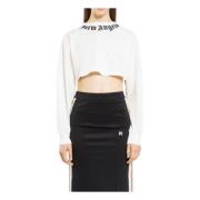 Logo Cropped Tee LS Off White
