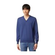 Blå Bomuld Crewneck Sweater