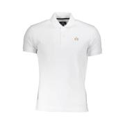 Hvid Slim Fit Polo Shirt med Broderi