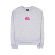 Grå Sibylle Sweatshirt med Pink Logo