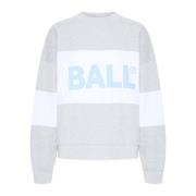 Sporty Crew Neck Sweatshirt Grey Melange