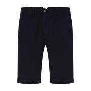 Marineblå Linnedblandings Sommer Shorts