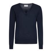 Blå Sweater Stilfuld Shopping Taske