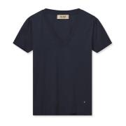 V-Hals T-shirt i Navy