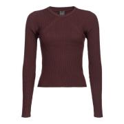 Ribstrikket Brun Sweater