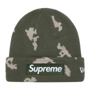 Begrænset udgave Box Logo Beanie Oliven Camo