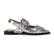 Metallic Spænde Ballerina Flats