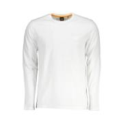Hvid Langærmet Bomuldst-shirt