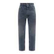 Blå Slim-Fit Bomuld Jeans SS23