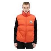 Quiltet Down Gilet med Logo Patch