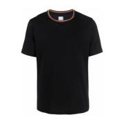 Sort Stribe Trim Logo T-shirt