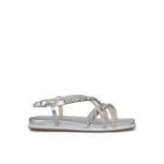 Glitrende rem sandal