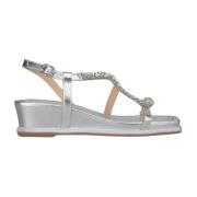 Glitter kile sandal med rhinestone rem