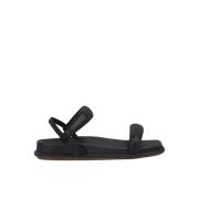 Glitrende flad sandal