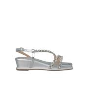 Rhinestone wedge sandal strips