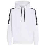 Logo Tape Hoodie Hvid Sort