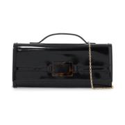 Børstet læder Belle Vivier Clutch Taske