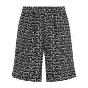 Sort Silke Print Shorts