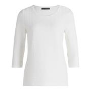 Blomstret Basic T-shirt med rund hals