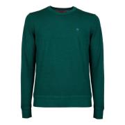 Grøn Uld Crew-Neck Sweater