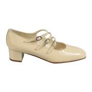 Beige Patent Pumps