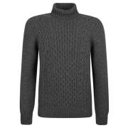 Antracit Sweater Dolcevita Aran Tubico