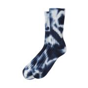 Chunky Ribbed Crew Socks Tie Dye