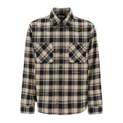 Ternede Flannel Skjorte med Jacquard Logo