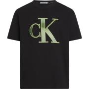 Sort T-shirt med Monogram Design