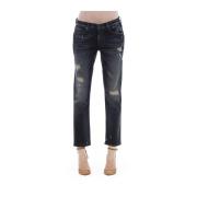 Straight Leg Jeans med Logo Detaljer