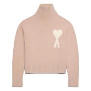 Alpaca Turtleneck Sweater Rose