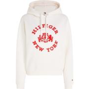 Ancient White Hoody med Logo Patch