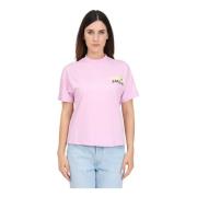 Pink Logo Print T-shirt