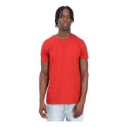 Rød kortærmet T-shirt Casual Stil