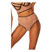 Sort Mesh High-Waisted Trusser