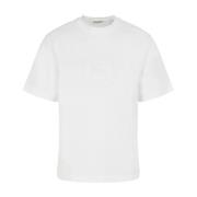 Hvid T-shirt Stilfuld Opgradering Casual