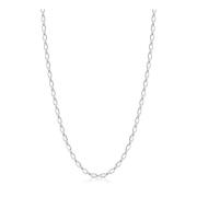 Sterling Silver Faceted Cable Chain