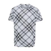 Check Short Sleeve T-shirt Grå