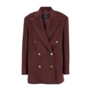 Bordeaux Oversize Caban Coat