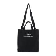 Canvas Shopping Bag med Logo Print