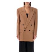 Uld Blazer Jakke Praline Beige