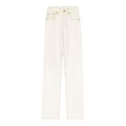 Hvide Straight Leg Jeans